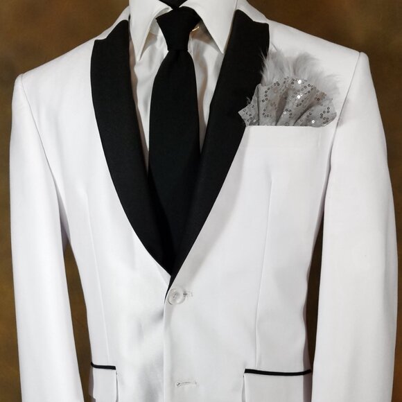 NEW Grey Sequin Ruffle & Feather Pocket Square Insert - Picture 2 of 7